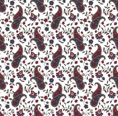 seamless vector paisley  design on background