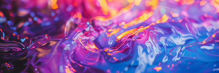 Abstract swirls of vibrant liquid.