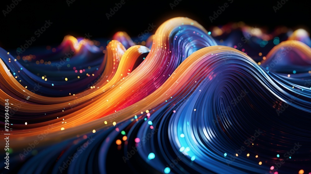 Poster a mesmerizing 3d abstract multicolor visualization