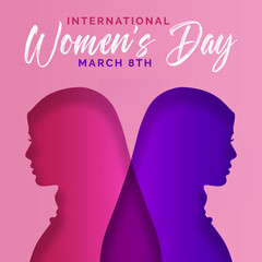 8th march international women's day creative poster template