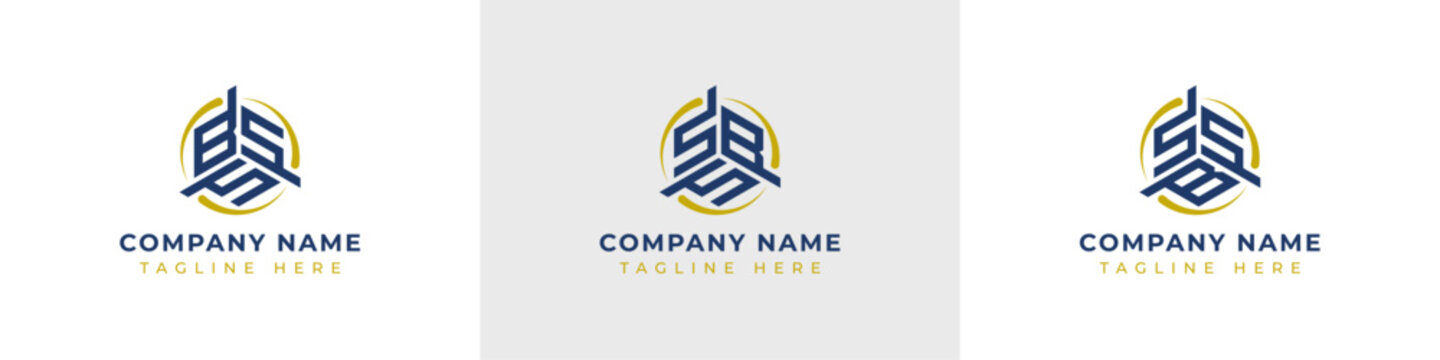 Letters BSS, SBS, SSB Monogram Logo Set, suitable for any business with BSS, SBS, SSB initials