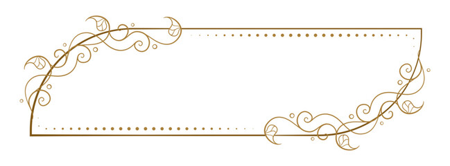 Obraz premium Vector horizontal rectangle frame with ivy leaves decoration