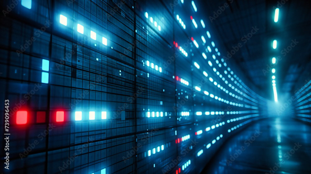 Aufkleber digital pulse: the heartbeat of technology, captured in a network of light, where data streams acros