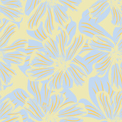 Pastel Abstract Floral Seamless Pattern Design