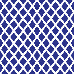 Seamless geometric pattern. Blue and white background. X shape Vector illustration