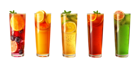 fruit juice on a transparent background