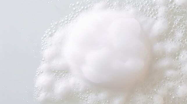 Foam bubble from soap or shampoo washing on top view
