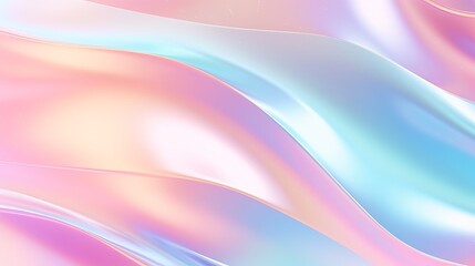 Holographic foil blurred abstract background for trendy design. Holographic sparkly cover with soft pastel colors