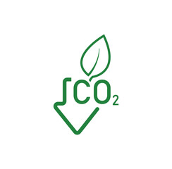 reducing CO2 emissions to stop climate change. green energy background	