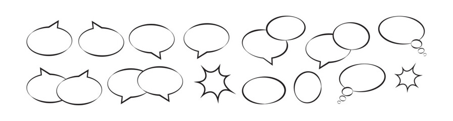 set of speech bubbles	