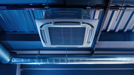 Obraz premium Ceiling mounted cassette type air conditioner