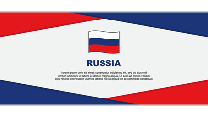 Russia Flag Abstract Background Design Template. Russia Independence Day Banner Cartoon Vector Illustration. Russia Vector