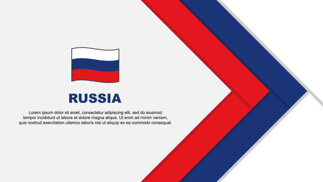 Russia Flag Abstract Background Design Template. Russia Independence Day Banner Cartoon Vector Illustration. Russia Cartoon