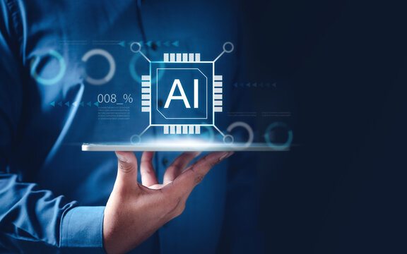 ai, database, digital, information, network, technology, graph, analysis, chart, innovation. ai semiconductor HUD, people to use ai to help work, ai learning, artificial intelligence concepts.