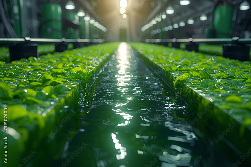 Poster visionaries in algae biofuel technology, developing efficient systems to convert algae into renewabl