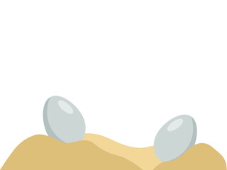 Easter Eggs with Frame Background
