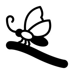 butterfly glyph icon