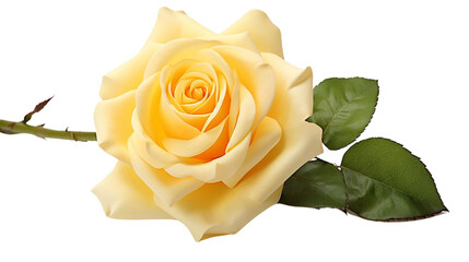 Yellow Rose Isolated on Transparent Background.