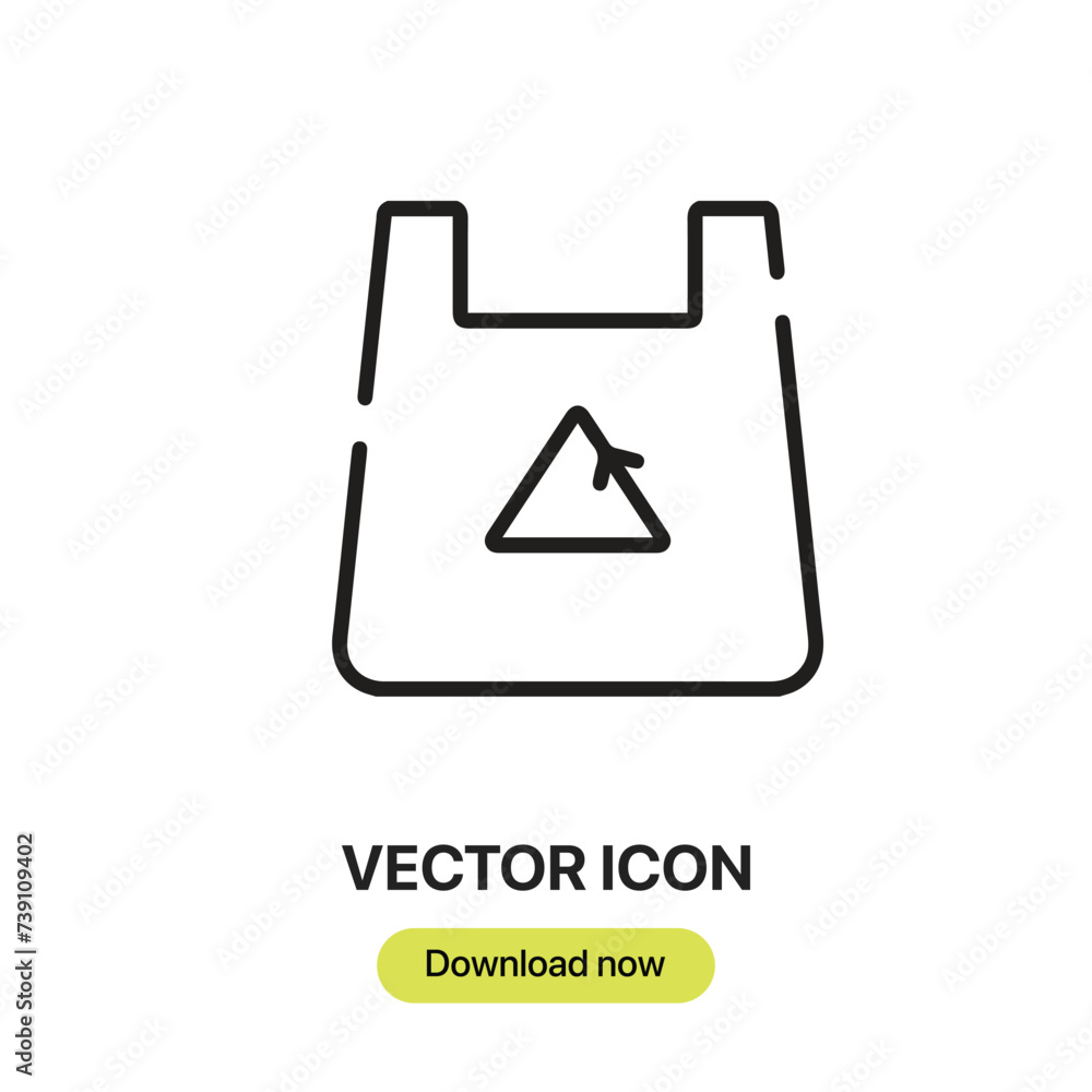 Poster Take Away icon vector. Linear-style sign for mobile concept and web design. Take Away symbol illustration. Pixel vector graphics - Vector.	