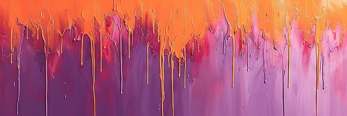 Fototapeta premium Colorful paint dripping down. A vibrant, abstract explosion of colorful paint cascades down the canvas, evoking a sense of dynamic movement and bold creativity