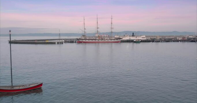 Aerial: San Francisco Maritime National Historical Park, USA