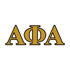 Alpha Phi Alpha greek letter, ΑΦΑ greek letters, ΑΦΑ