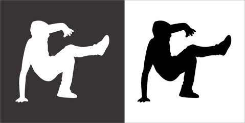 Illustration vector graphics of breakdance icon