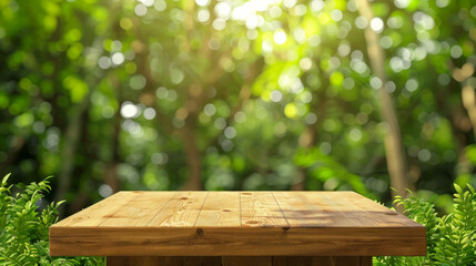 Fototapeta premium Podium for product in nature tropical forest garden green plant.