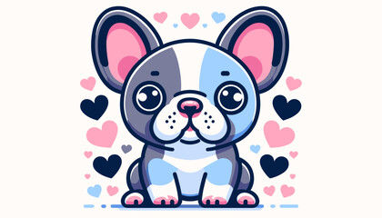 Concept of a cute dog image. Vector illustration.