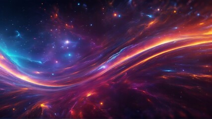 An abstract cosmos background featuring nebulae and galaxies in space, presenting a captivating and...