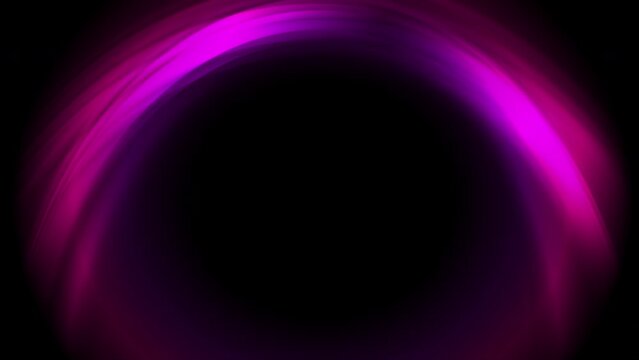 Dark purple neon glowing glossy circles abstract background. Seamless looping futuristic motion design. Video animation Ultra HD 4K 3840x2160