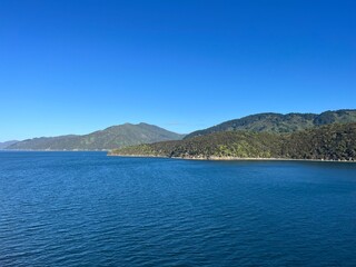 from Picton (South Island) to Wellington (North Island) in New Zealand