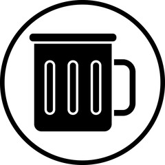 Metal Mug Icon Style