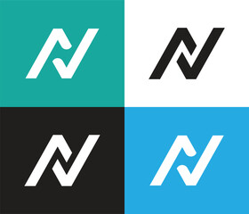 N Line Monogram Letter NF or FN initials in a business-effective logo