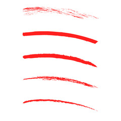 Set of artistic pen brushes.Doodles, ink brushes.Set of vector grunge brushes. Collection of strokes of markers. Set of wavy horizontal lines