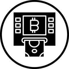 Cryptocurrency ATM Icon Style
