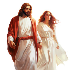 Watercolor print of Jesus, 