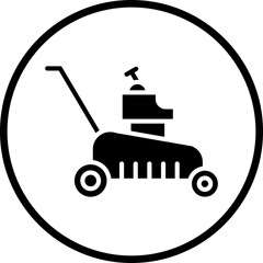 Lawn Mower Icon Style