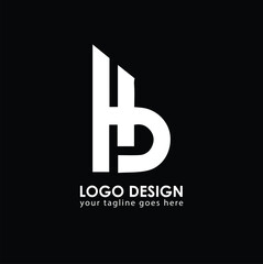HB HD Logo Design, Creative Minimal Letter HD HB Monogram