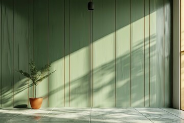 modern green minimalist design wood wardrobe with light 
