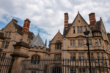 Beautiful facades of Oxford University buildings, UK	
