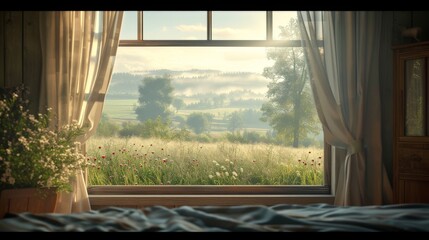 Window Overlooking Field