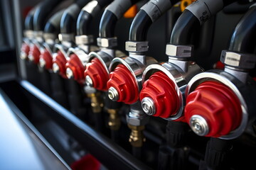 Fire actuator pumps closeup