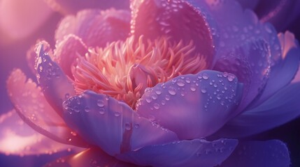 Veins Dotted in Radiance: Peony's veins are dotted with radiant hues, adding depth to its beauty.