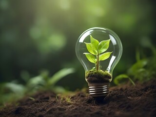 Renewable Energy: Advocating for Environmental Preservation through Sustainable, Green Power Solutions. A World Map Emblazoned on a Light Bulb Symbolizes the Global Importance of Eco-Friendly Energy 1