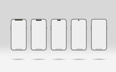 The layout of a realistic smartphone, a template for the design. 3d vector image
