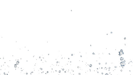 ice cube render 3D illustration on alpha channel	
