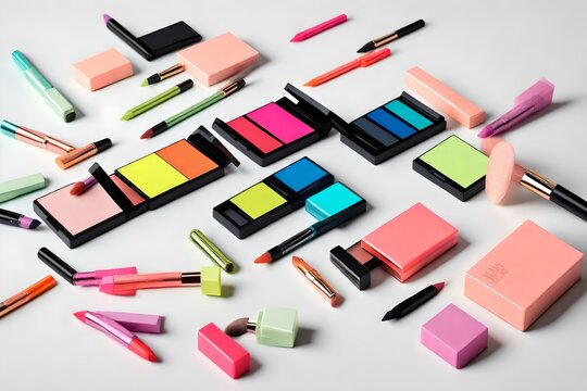 A vibrant set of minimalistic highlighters in bold, eye-catching colors, featuring sleek packaging