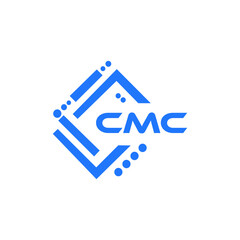 CMC technology letter logo design on white background. CMC creative initials technology letter logo concept. CMC Vector letter logo design.