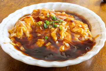 とても美味しい日本の自家製の天津飯